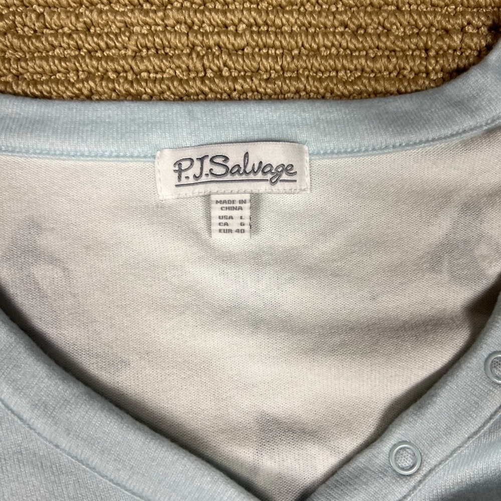P.J. Salvage Light Blue Ski Snowflake Pajama Set - Picture 2 of 5
